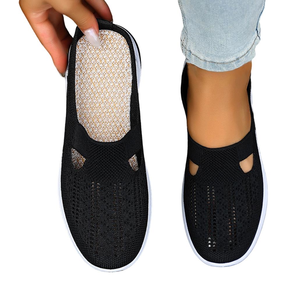 Slip On Casual Lightweight Breathable Mesh Knit Upper Clogs Comfortable Soft Sole Summer Shoes for Indoor Outdoor Use