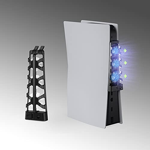 PS5 Cooling Fan, Triple Fan, Cooling Stand for PlayStation 5 (Disc/Digital Edition), USB Powered, with Switch and LED Indicator, Charging Only USB Por