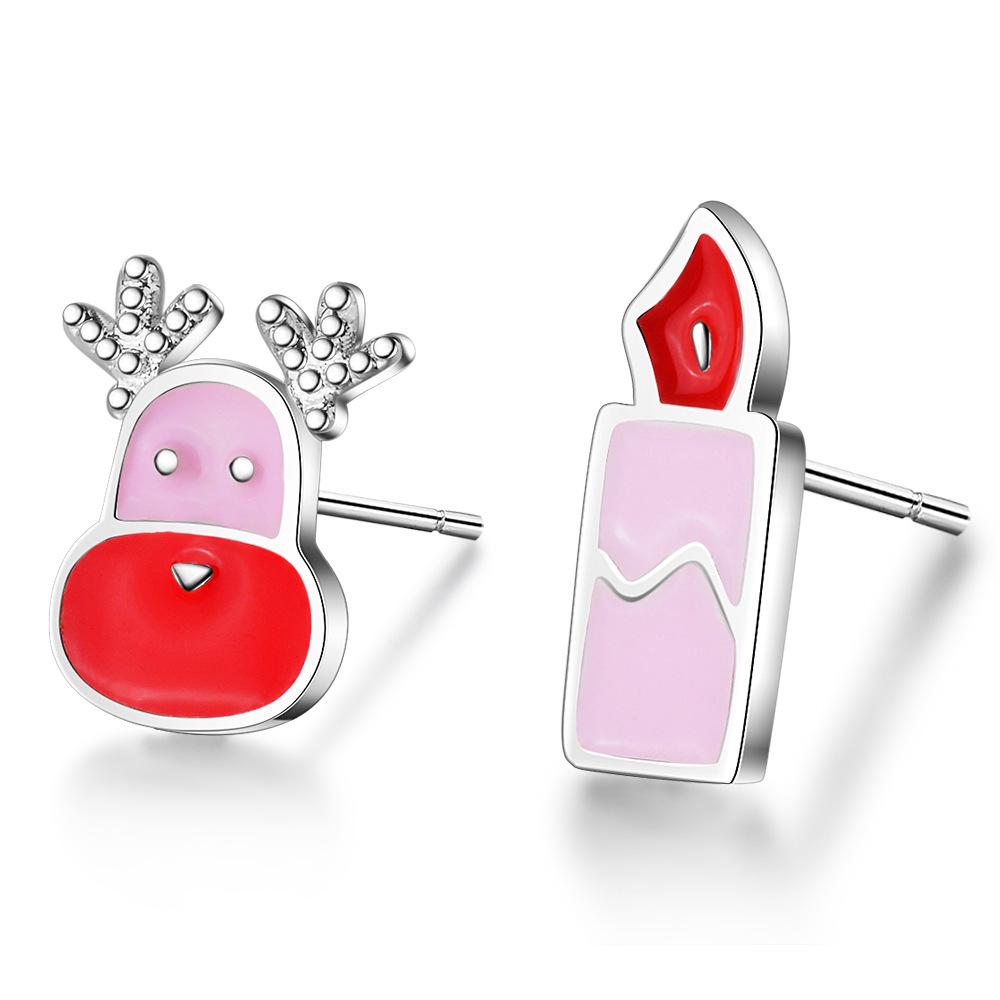 Furry Autumn & Winter Snowflake Bell Stud Earrings for Women - Christmas Jewelry Collection