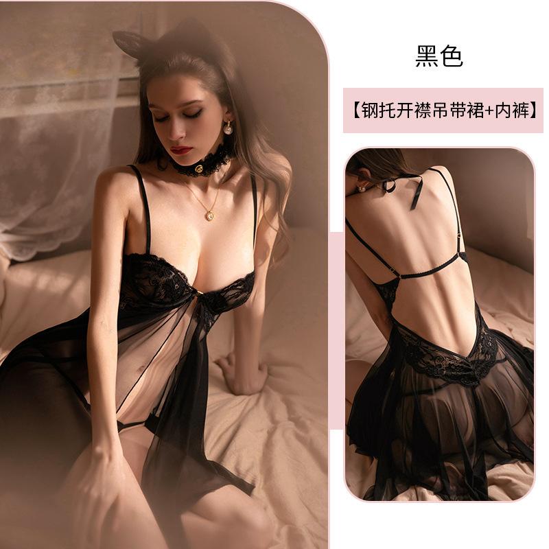 Astringent desire lingerie suspender nightdress lace temptation sexy mesh hot home temptation suit