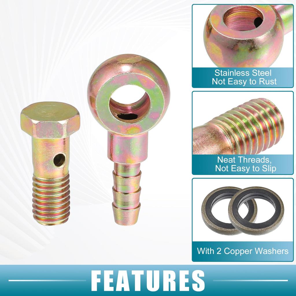 En ABSOPRO Banjobult Kylarskruv Anslutning Kulhuvud Bromsledningsanslutning Adapter