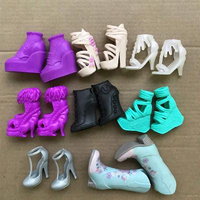 Monstering High Doll Shoes Boots Sandals Original Doll Decors Colorful Wig Pink Blue Gold Red Hair Personality Doll  Accessories