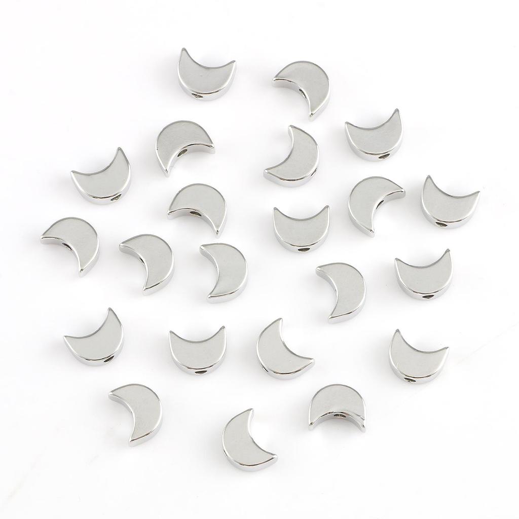 10pcs Copper Beads Charms Cross Heart Star Moon Beads Plated Crafts Color Retention Beads for Jewelry Making Diy Bracelet Necklace