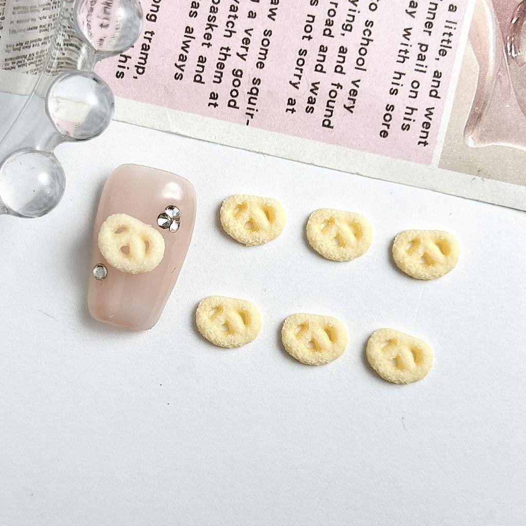 New Mini Realistic After-Eating Series Cookie Resin DIY Nail Art Accessories Handmade Ball Filling