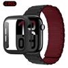 Silicone Strap+Case For Apple Watch Ultra 3/2/1 49mm 11 10 46mm 42mm Magnetic Band iWatch 9 8 7 45mm 41mm 6 5 SE 44mm/40mm Cover