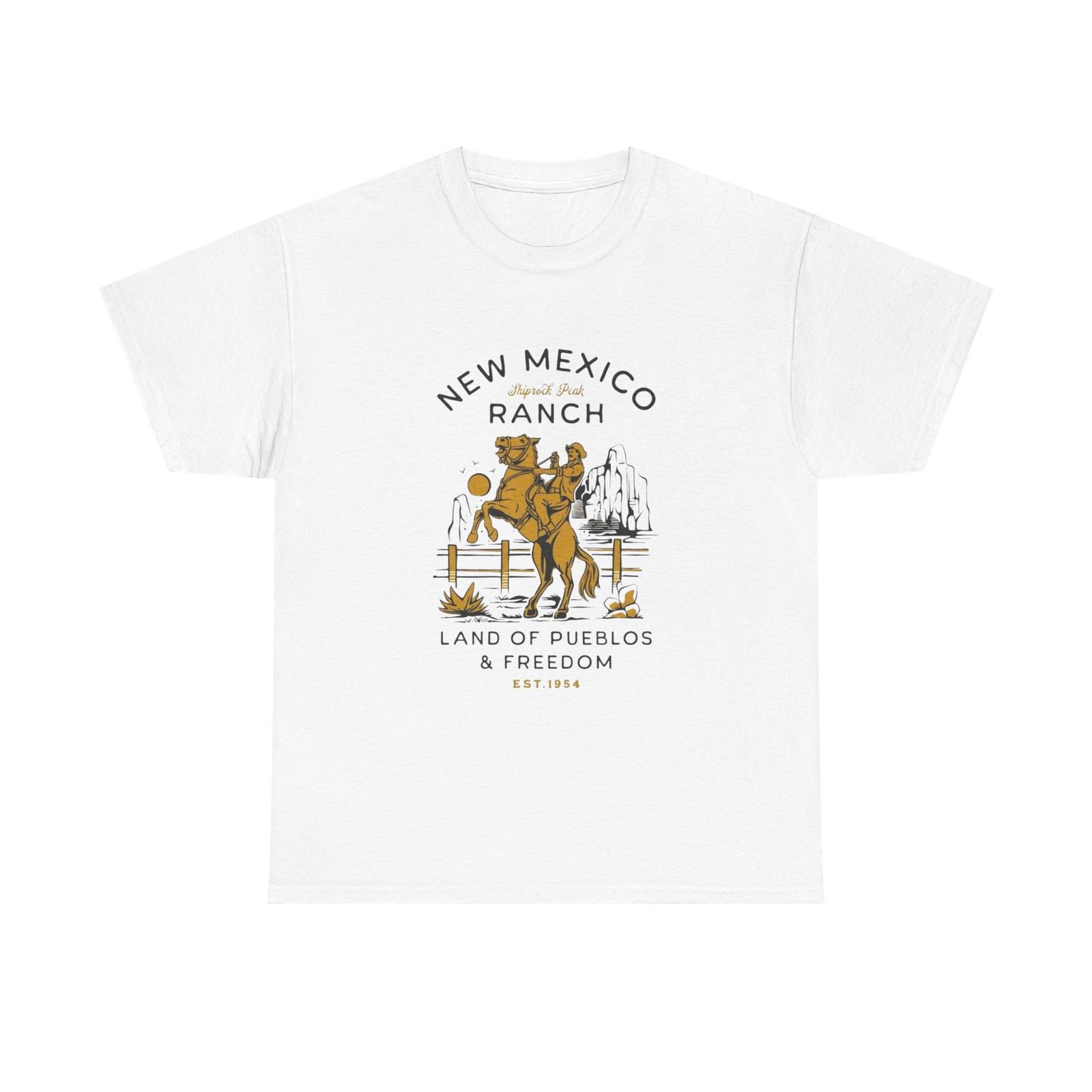 

New Mexico Cowboy Vintage Graphic T Shirt Mens Womens Tees Top Unisex Heavy Cotton Tee New Gift L