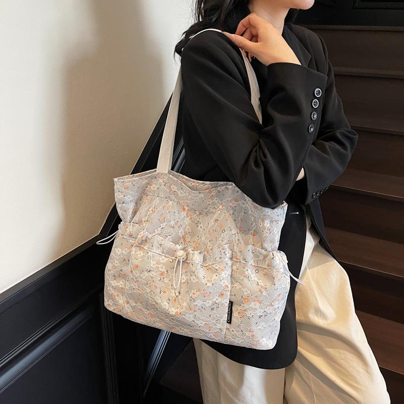 Floral Print Bag Women's Shoulder Bag Large Capacity Tote Bag Commuter Crossbody Bag