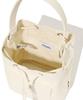 Covernat Woman Clover Heart Canvas Bucket Bag Ivory