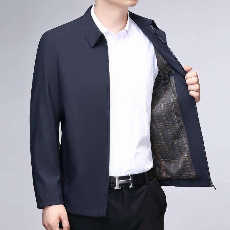 ROMON Men's Business Casual Lapel Jacket LMNX2599