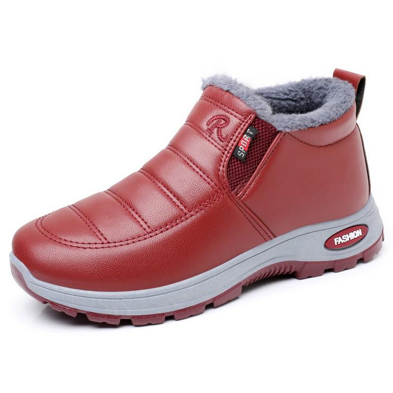 Womens Winter Slip On Fleece Lined Low Top Platform Casual Shoes Warm Flat Loafers