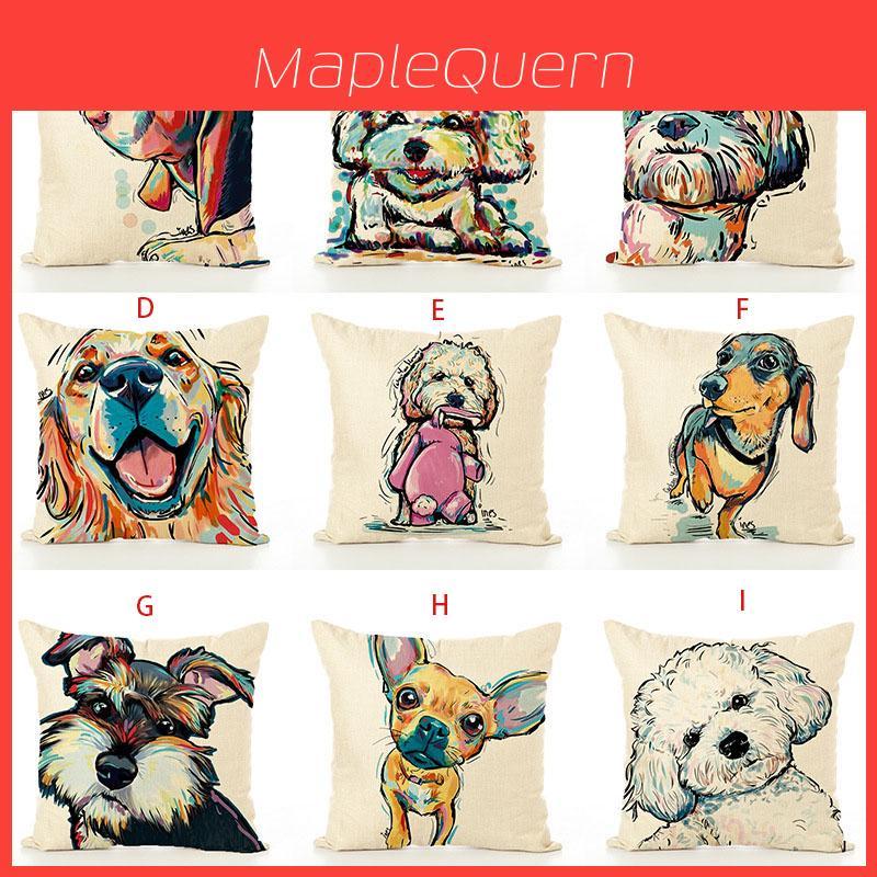 Cute Pet Dog Pillow Case With Lovely Dog Pattern For Sofa And Home Decor