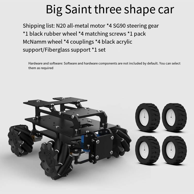 Acrylic 4WD Robot Car Motor Ackerman Omnidirectional Tracking Chassis  For Arduino STM32 ESP32 Programmable Robot Car DIY Kit
