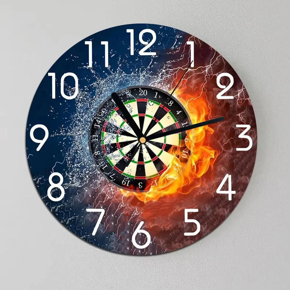 10 Inch Silent Xyloid Wall Clocks Decorative Non Ticking Clock for Home Office Kitchen Bedroom Living Room, Bedroom, Study