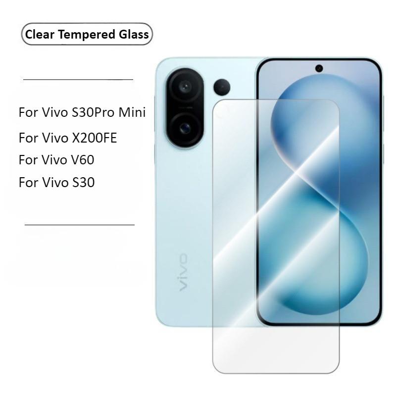 Für Vivo X200FE V60 S30 Pro Mini Klar Mattiert Frostschutzspiegel Gehärtetes Glas Für Vivo x200fe v60 s30 s30pro mini Metallring Kameralinsenfolie