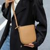 První vrstva hovězí kůže Dámská taška přes rameno Crossbody Dámská taška Roztomilá Jednoduchá taška ve tvaru mušle Taška na mobilní telefon Taška na drobné