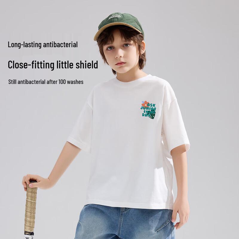 ASK JUNIOR 5A Anti-Bacterial Boys' Summer Short-Sleeve T-Shirt