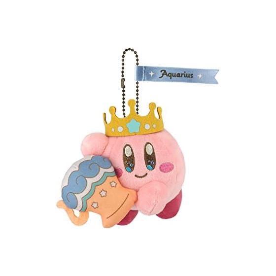 San-Ei Trading Kirby Horoscope Collection Aquarius Mascot Plush with Satin Ribbon