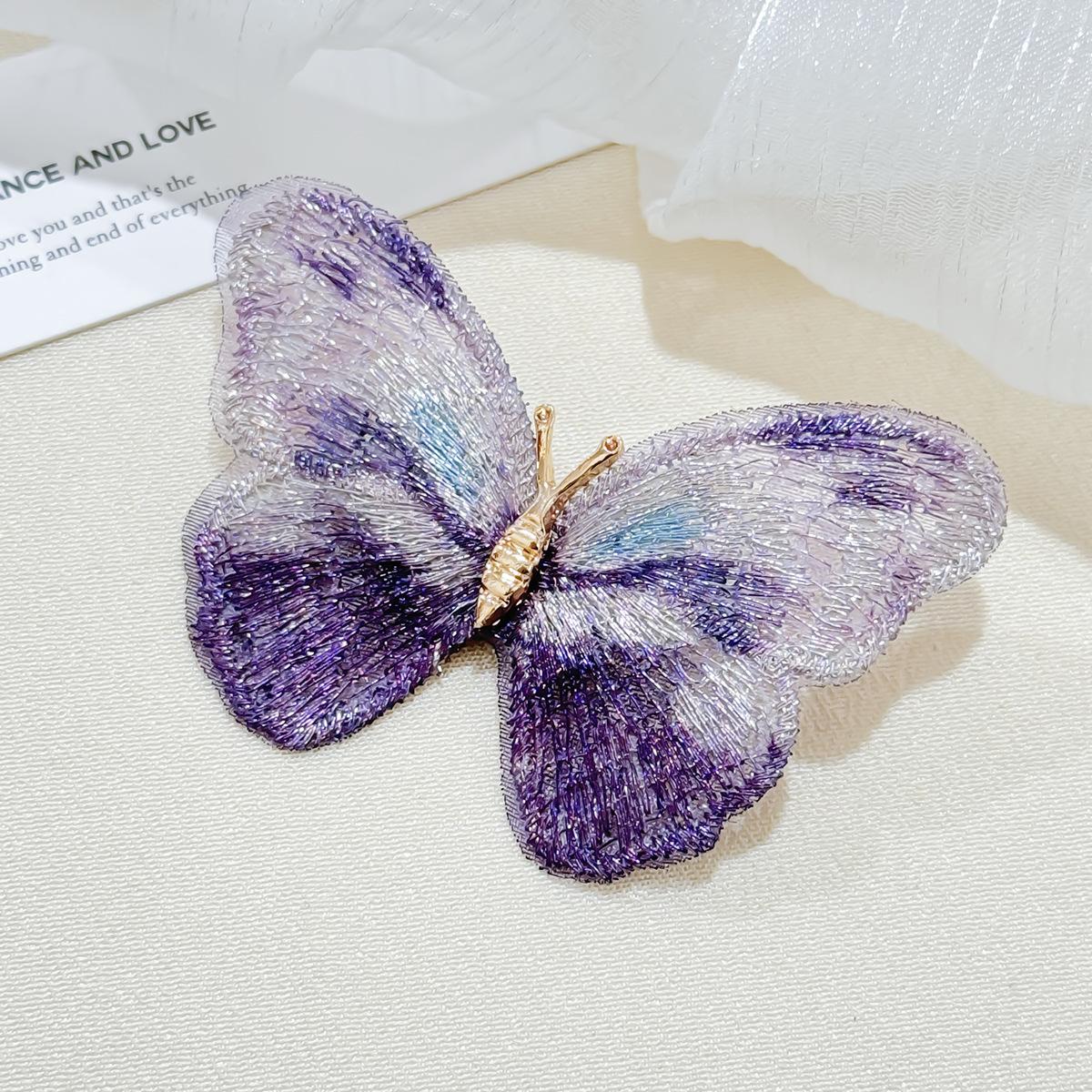 

Супер Фея Світла Розкішна Ретро Вишивка Метелик Брошка Мрія Колір Темперамент Корсаж Одяг Аксесуари Жінки