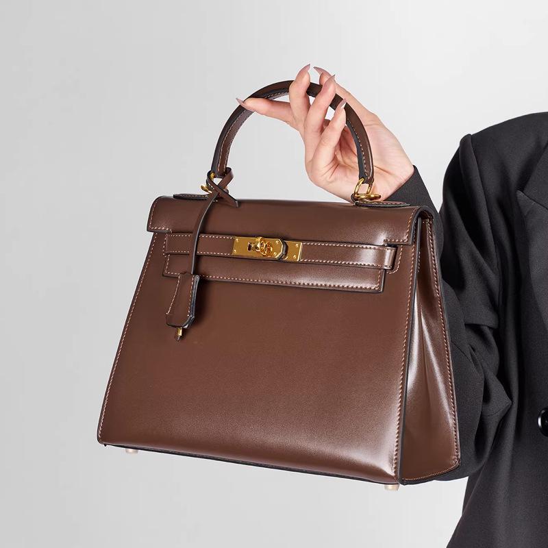 Borsa in Pelle da Donna Kelly Cowhide Lucida Seconda Generazione Grande Capacità da Pendolare Borsa a Spalla/Mano Borsa a Tracolla