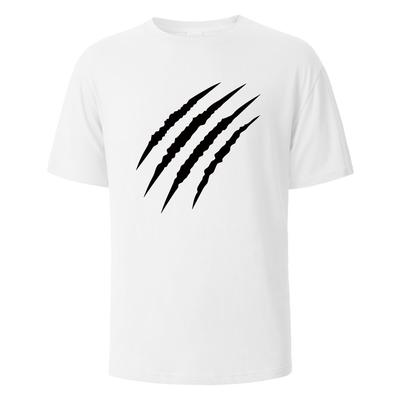 Graficzne T-shirty z nadrukiem pazurów, proste, letnie, przewiewne, wygodne, bawełniane topy dla mężczyzn i kobiet, z okrągłym dekoltem, oversize, męska odzież