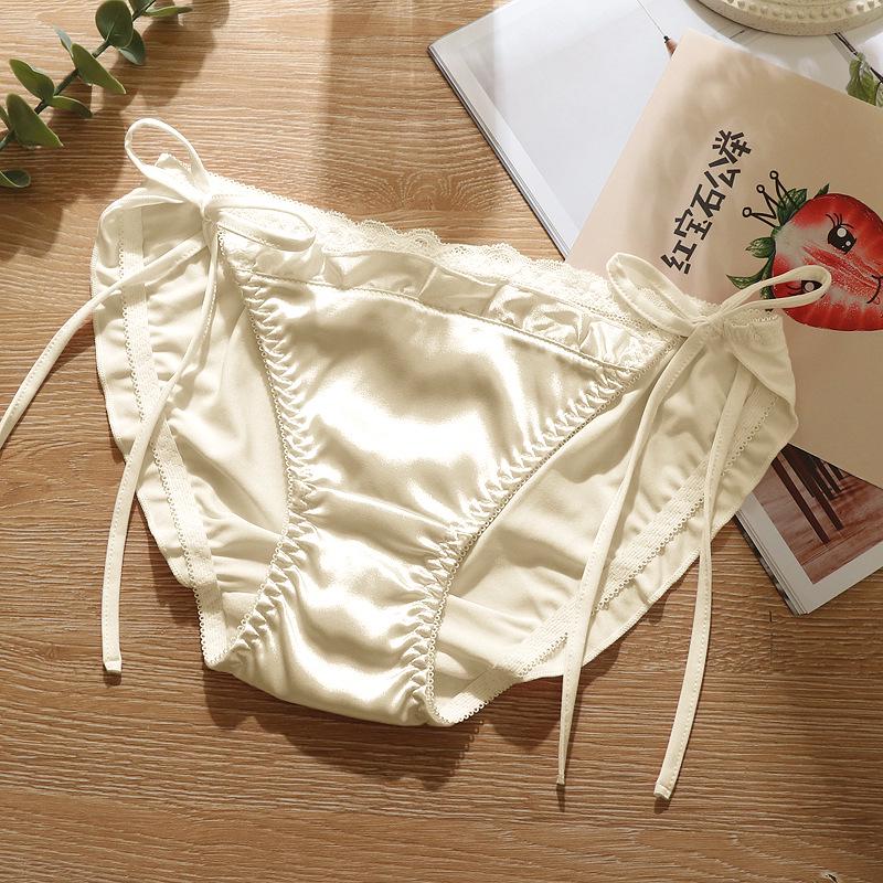 2022 New Plus Size Lace-Up Low-Waist Sexy Panties - Cute Bandage Triangle Style for Women & Teens