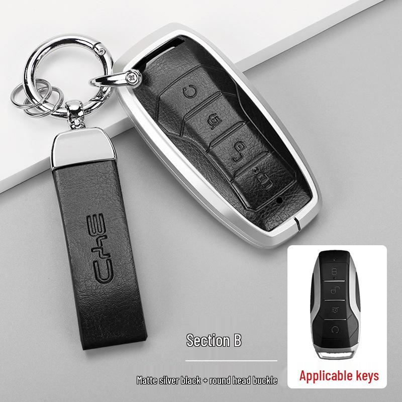 Full Coverage Key Case for BYD Models: Song, QinPLUS/dmi, Dolphin, e2, Tang, Han EV, e3, and Destroyer 05.