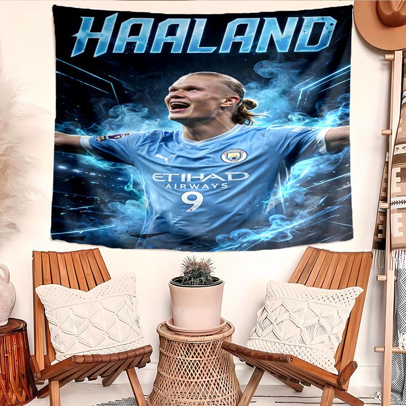 Haaland Tapestry, Wall Hanging Tapestry, Pattern Tapestry for Dorm Bedroom Living Room Wall Art Photography Backdrop