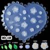 Nail Art Silicone Mold 3D Flowers Nails Making Molds Embossed Nail Stencils Sculpture Mould Decorations for Manicurists