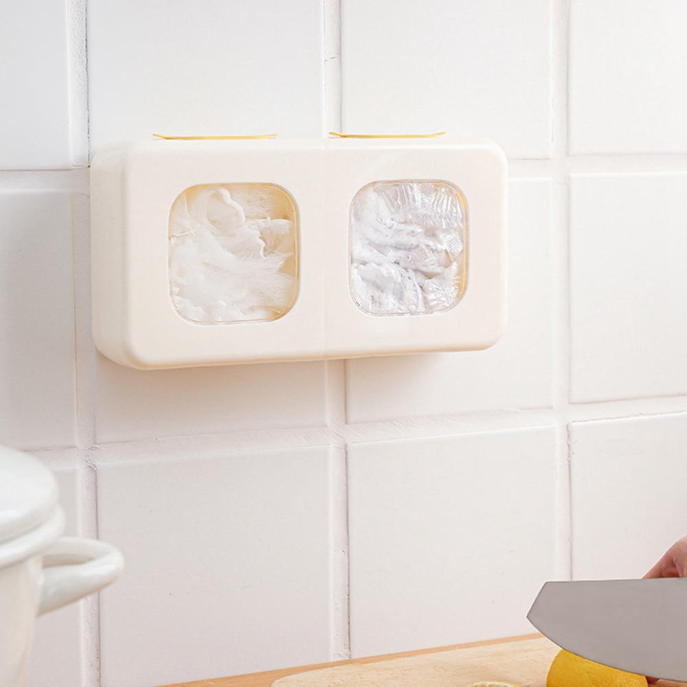 Plastic Plastic Wrap Storage Box Soft Rubber Top Cover Earmuff and Hood Storage Box Bathroom
