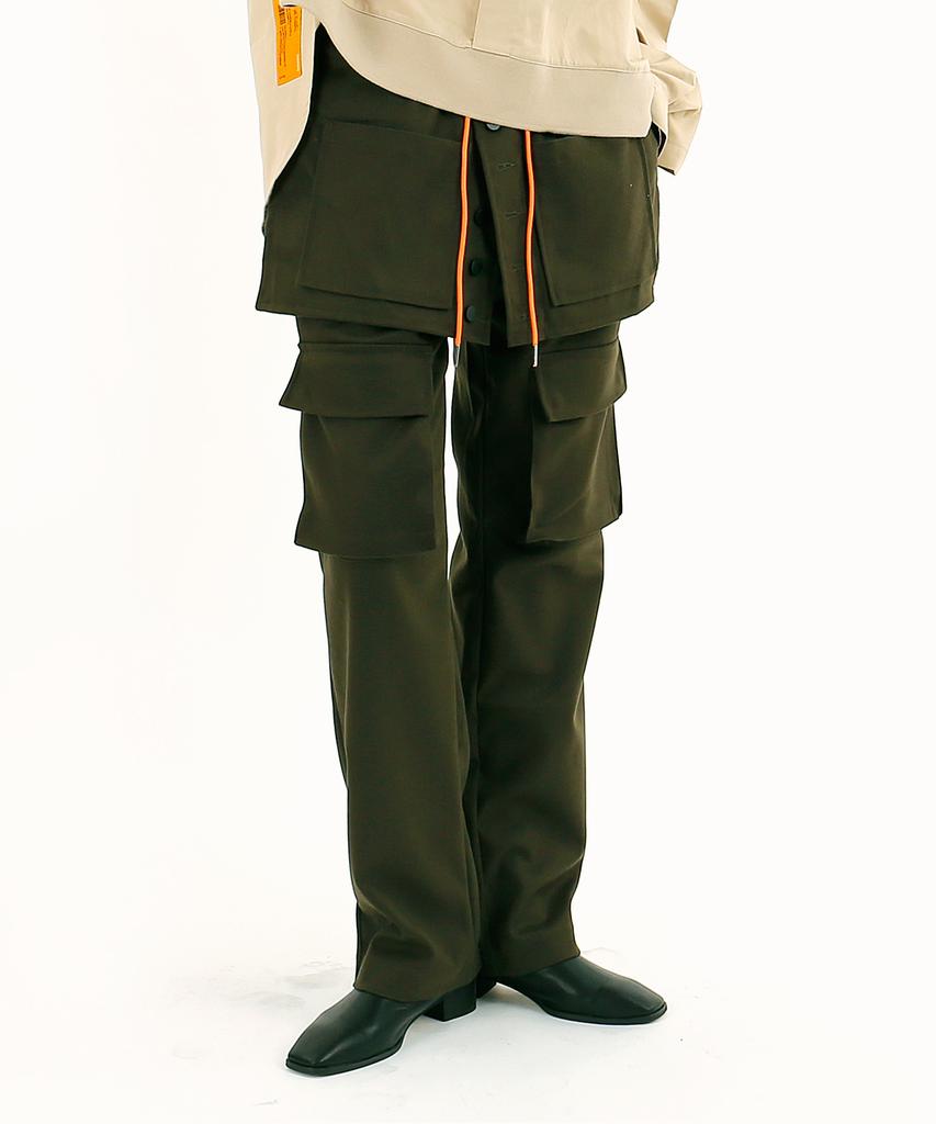 SAC STUDIO Apron Engineered Slacks Khaki