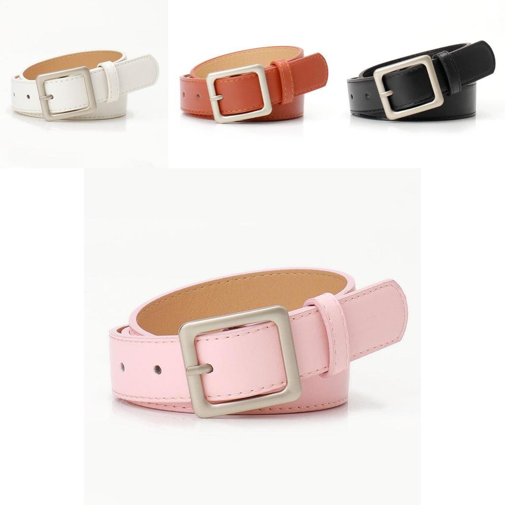 Womens Retro Leather Belt With Alloy Buckle For Casual Chic Style