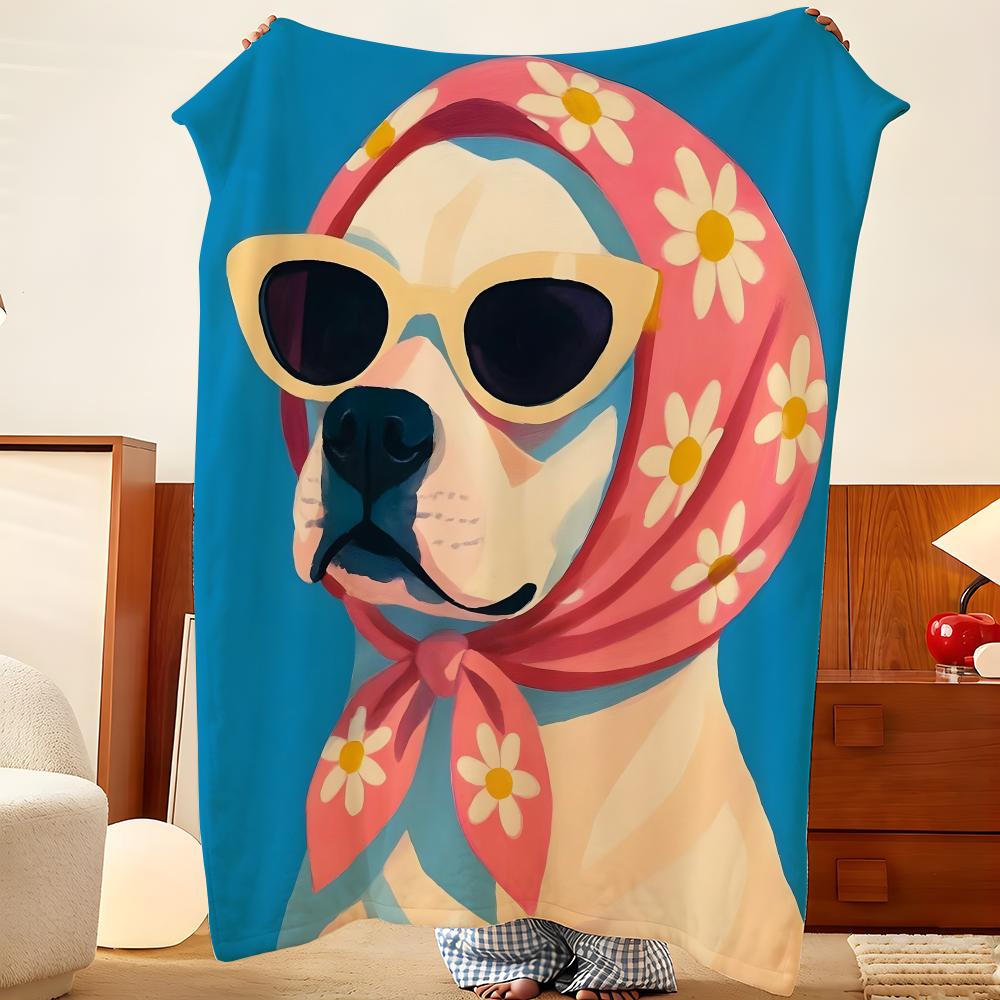 Art a-art d-dog Throw Flannel Throw Blanket, Lightweight Cozy, Durable Washable cute Cool