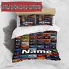 3pcs Duvet Cover Set (1*Duvet Cover + 2*Pillowcase, Without Core), Custom Name NFL Pattern Bedding Set, Home Bedroom Decor Gift