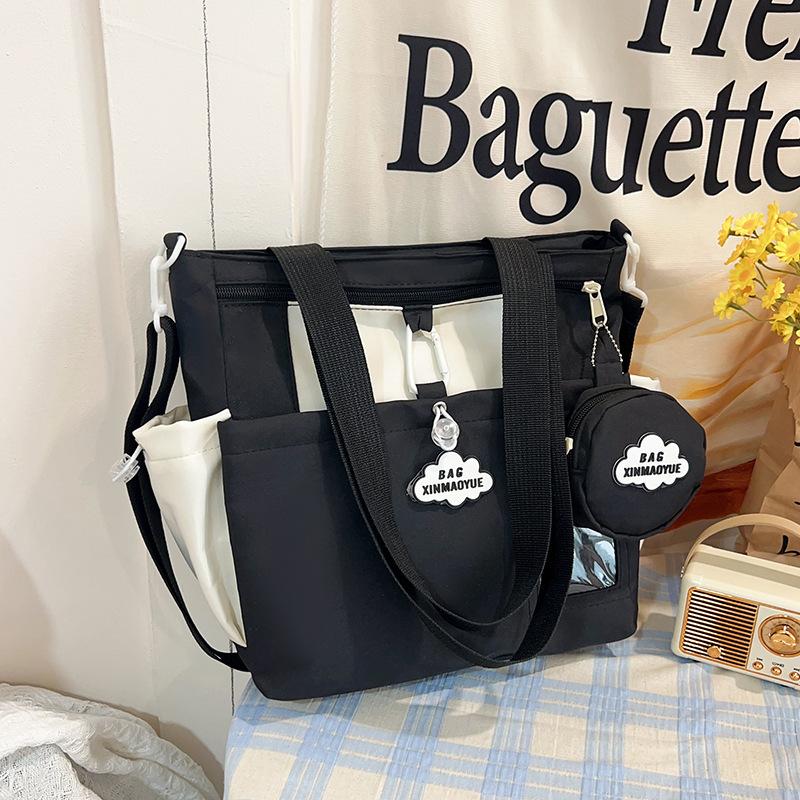 

New Sweet School Bag for Girls Junior High School Students Simple Versatile Large Capacity Backpack High School Students Female College Students