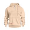 Men's Casual -Lined Long Sleeve Hooded Zip-Up Sweatshirt with Multiple Pockets