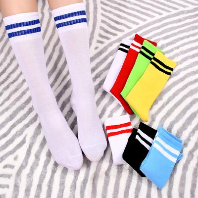 Children'S Stockings Girls' Summer Thin Boys' Football Socks Solid Color Cotton Socks High Tube White Socks Student Long Socks Tide