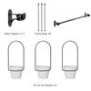 1 Set Hanging Plant Pot Wall Plant Hanger Includes Adjustable Metal Rod 3 Planters And Nylon Ropes Flower Pot Hanger