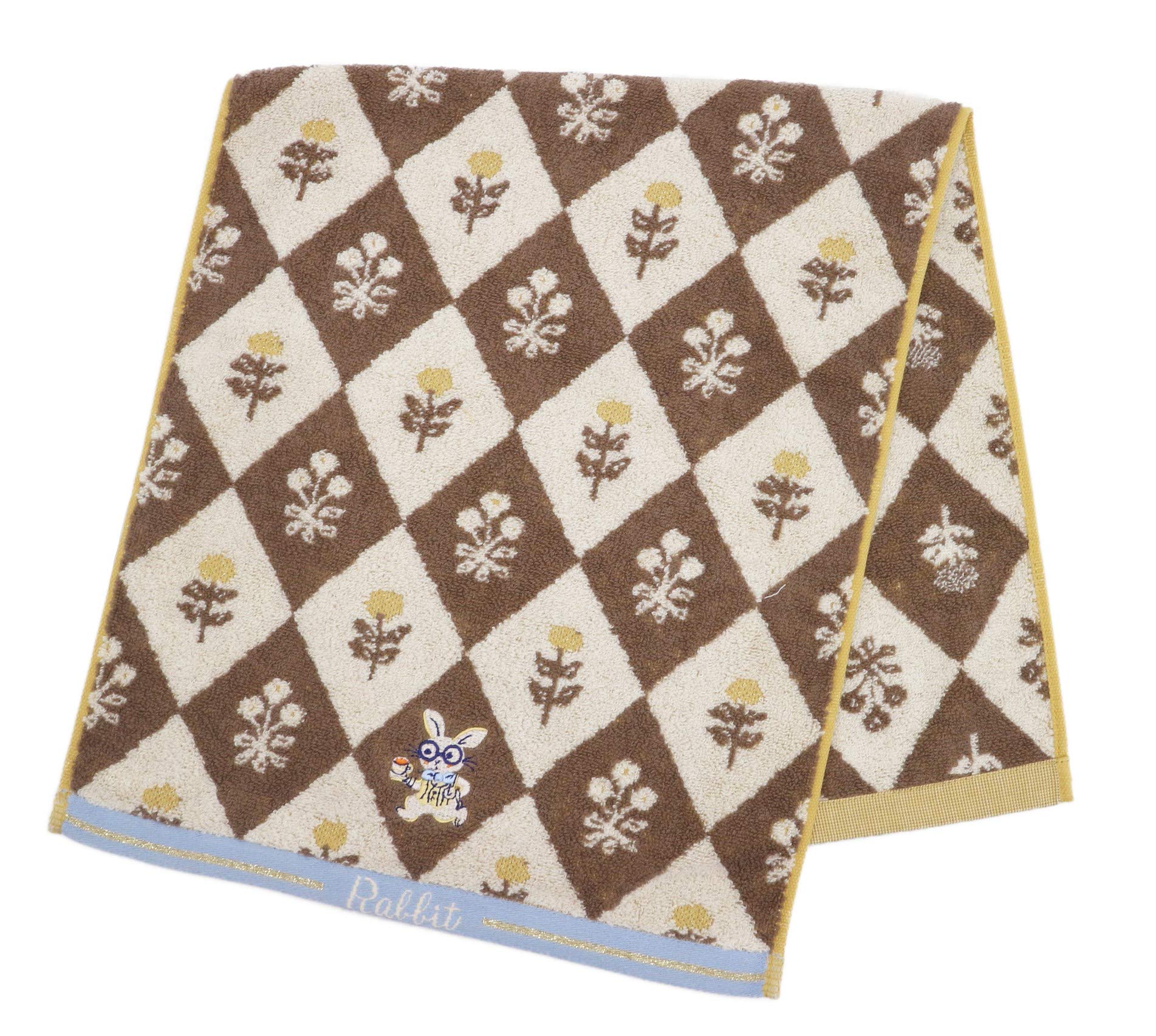 

Marushin Karel Capek Tea Shop Face 34 x 80 White Rabbit Product 3705016400 Towel, cm, Check, 100% Cotton, No-Twist Yarn, Number