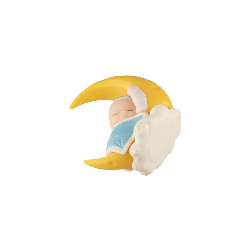 Car Ornaments Cartoon Action Figure Cake Decoration Sleeping Baby Moon Doll Car Dashboard Ornament