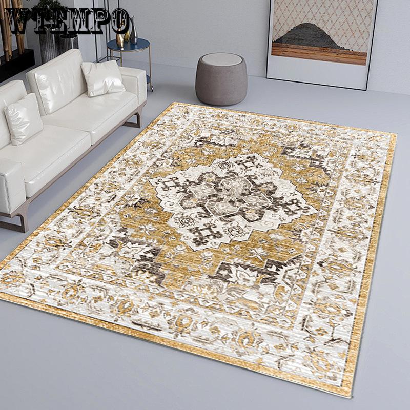 Vintage Living Room Carpet Bedroom Living Room Coffee Table Carpet Household Dirt Resistant and Non Slip Carpet