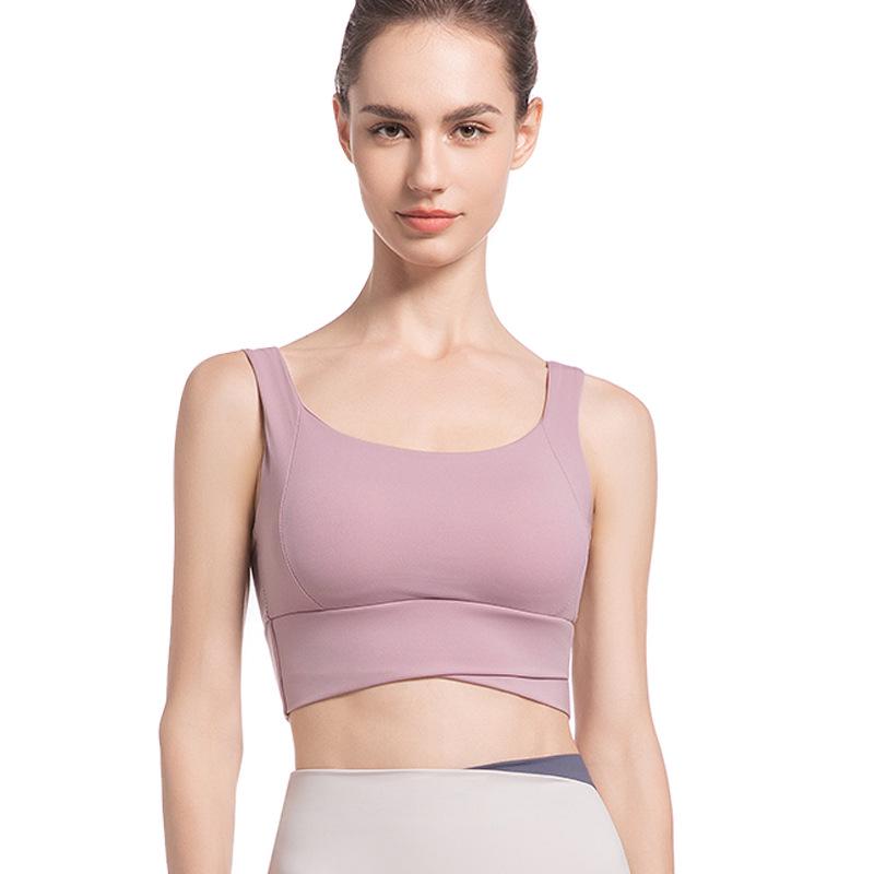 High-Impact Women's Sports Bra: Shockproof, Anti-Sag, Vest-Style with Beautiful Back Design for Yoga and Running