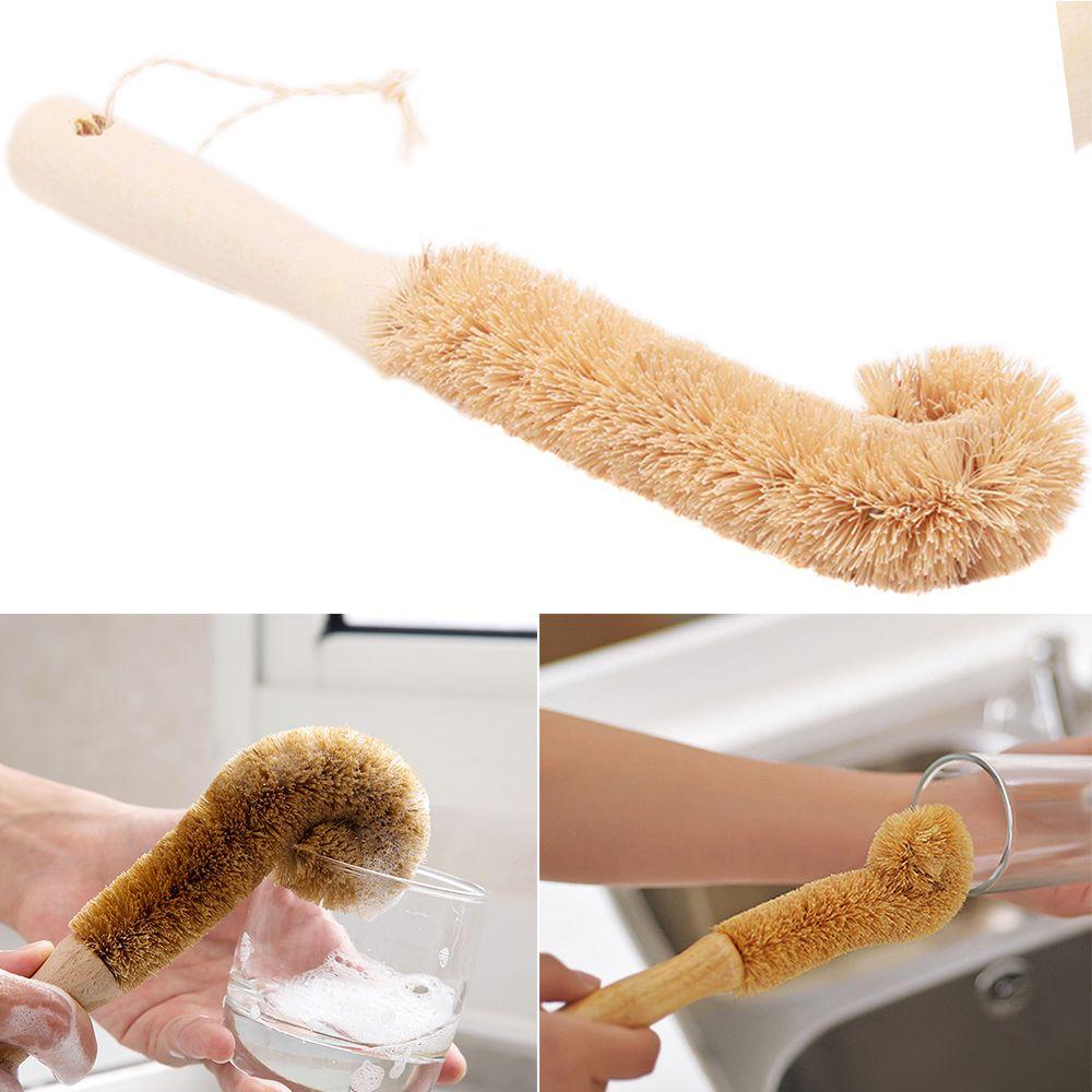 

Household Kitchen Supplies Wooden Natural Coconut Cleaning Tool Cup Cleaning Brush Bottle Brushes