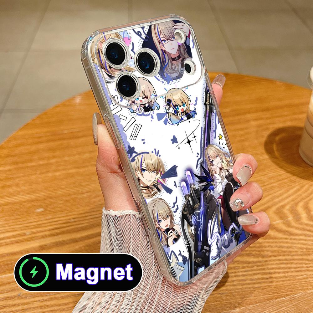 HSR Serval Clear TPU Magsafe Mobile Phone Case for iPhone 17 16 15 14 13 12 11 Air Pro Max Plus Mini Colorful Cover