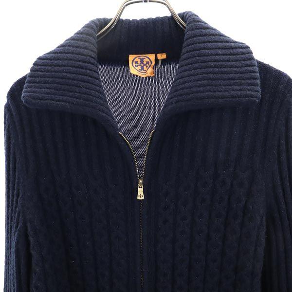 Tory Burch Wool Blend Knit Jacket S Navy System Men's Used