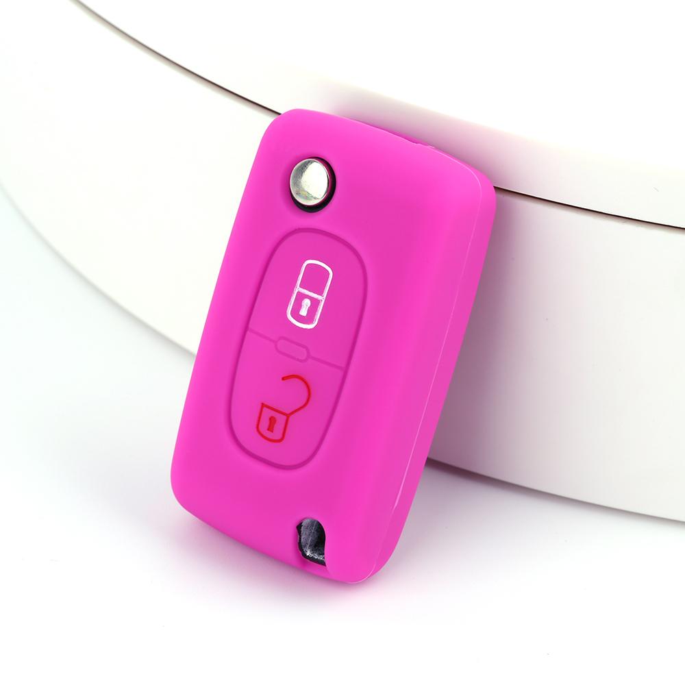 Silicone Car Key Cover for Peugeot 308 306 307 207 807 Citroen C2 C3 C5 C-Crosser C4 Picasso