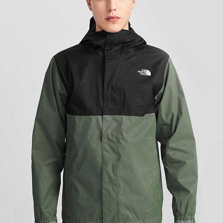 The North Face Windbreaker Jackets Men's Black Green Multicolor Hooded Moderate NF0A5B43-YXN