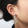 Gold Rhinestone Dangle Earrings Zinc Zinc Alloy Christmas Earrings Trendy Christmas Tree Earrings  Girl