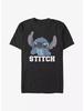 Lilo Stitch Tongue Out Black TShirt