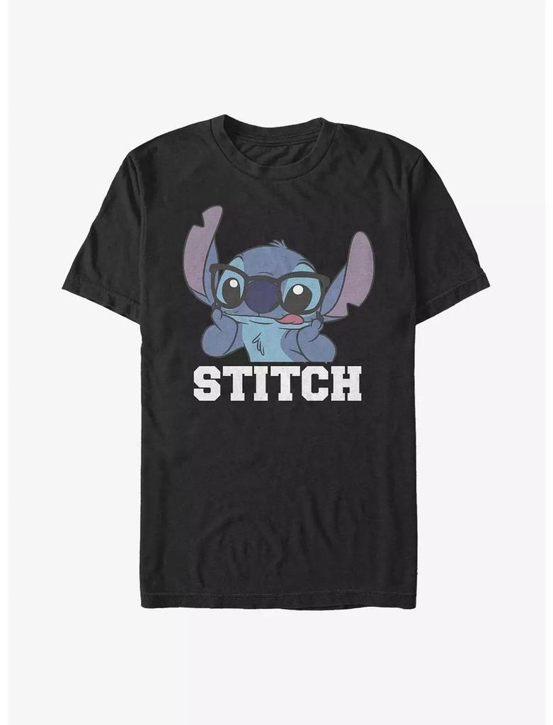 Lilo Stitch Tongue Out Black TShirt