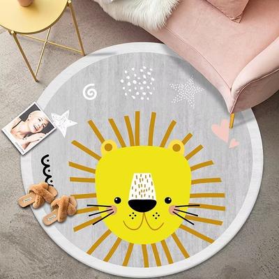 Cute Cartoon Children'S Room Imitation Cashmere Round Living Room Bedroom Cartoon Animation Pentagram Super Soft Floor Mat